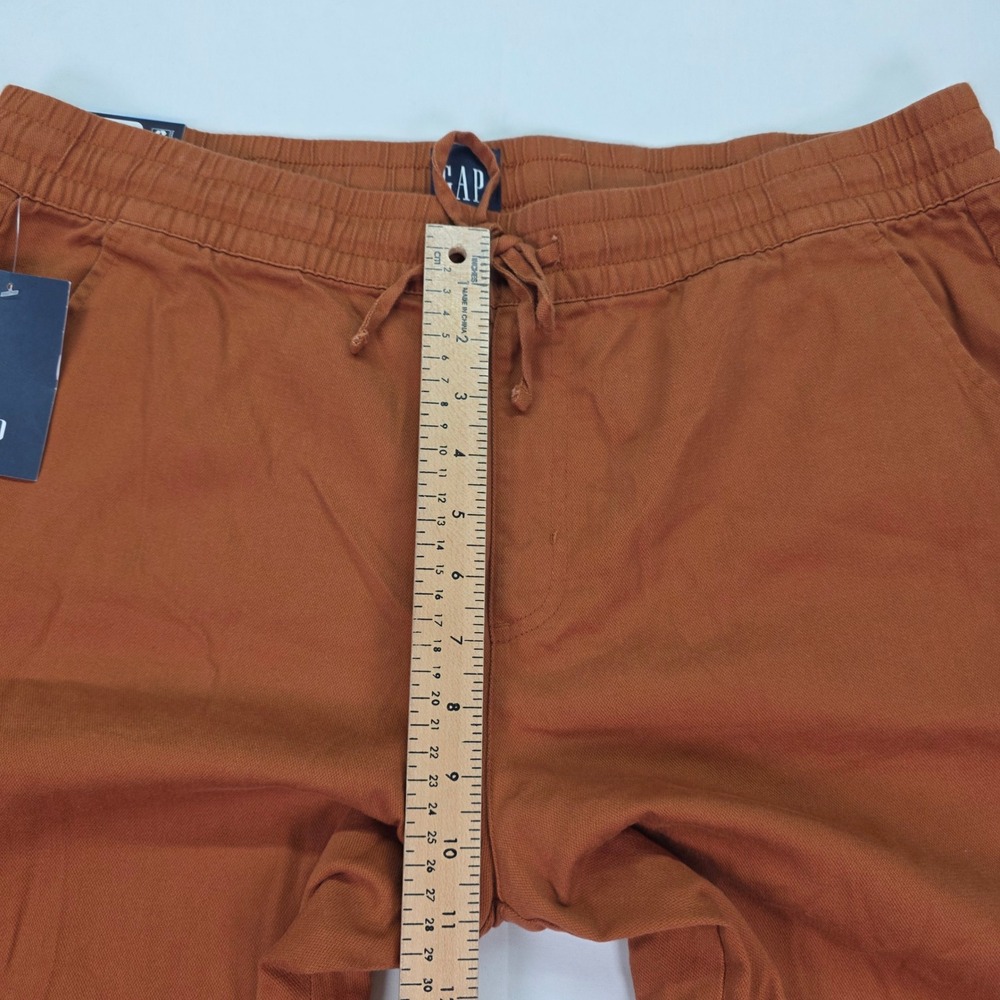 Gap Womens Pull-On Pants Ginger Bread Brown Drawstring Straight Leg Large NEW - Picture 4 of 7